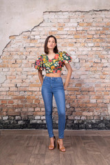 High Waist Super Stretch Skinny Washed Jeans