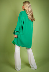 Oversized Blouse With Side Split