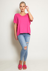 V Neck Oversized T-Shirt