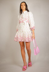 Ditsy Floral Print Belted Day Dress