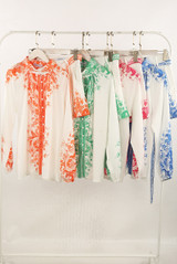 Paisley Print Blouse & Belted Shorts Set