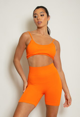 Ribbed Crop Tops & Cycling Shorts Set