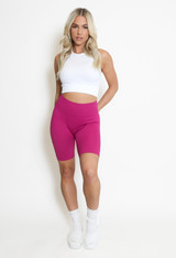 High Waist Ribbed Cycling Shorts