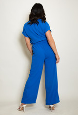 Tie Front Blouse & Belted Trouser Set