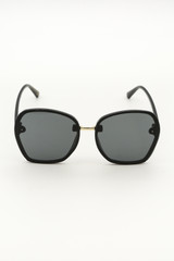 Oversized Statement Sunglasses With Gold Bridge