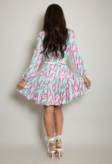 Printed Skater Shirt Dress