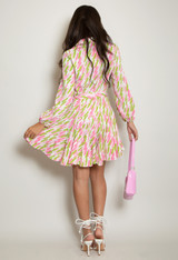 Printed Skater Shirt Dress