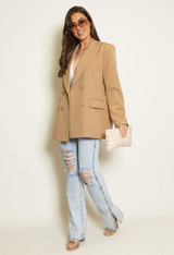 Tailored Double Breasted Boxy Blazer