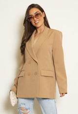 Tailored Double Breasted Boxy Blazer