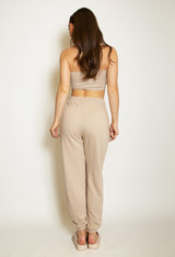 Cropped Bandeau Top And Joggers Set