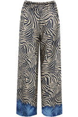 Zebra Printed Wide Leg Trouser