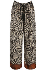 Zebra Printed Wide Leg Trouser