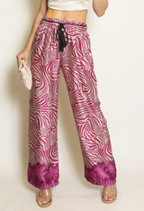 Zebra Printed Wide Leg Trouser
