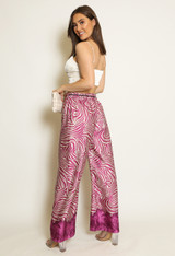 Zebra Printed Wide Leg Trouser