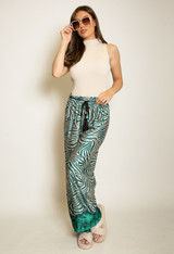Zebra Printed Wide Leg Trouser