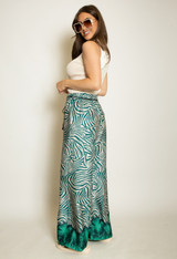 Zebra Printed Wide Leg Trouser