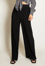 Pleated Wide Leg Trouser