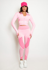 Active Three Piece Gym Set In Two Tone