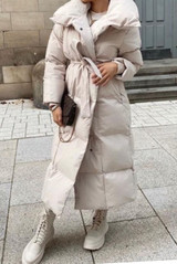 Belted Long Puffer Jacket