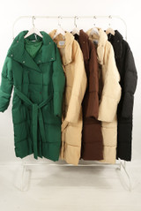 Belted Long Puffer Jacket