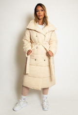 Belted Long Puffer Jacket