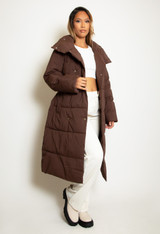 Belted Long Puffer Jacket