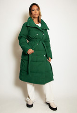 Belted Long Puffer Jacket