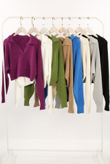 Cropped Jumper With Collar