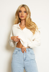 Cropped Jumper With Collar