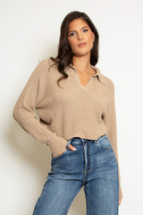 Cropped Jumper With Collar