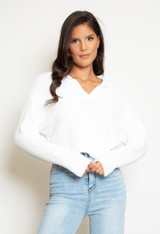 Cropped Jumper With Collar