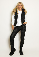 Puffer Gilet With Faux Fur Tim