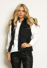 Puffer Gilet With Faux Fur Tim