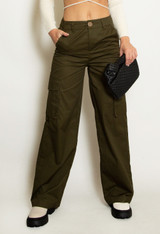 Wide Leg Cargo Trousers