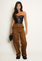 Wide Leg Cargo Trousers