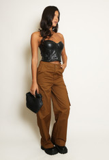 Wide Leg Cargo Trousers