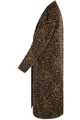 Zebra Print Long Line Coat