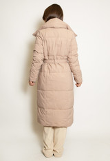 Tie Belt Puffer Coat 