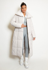 Tie Belt Puffer Coat 