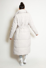 Tie Belt Puffer Coat 