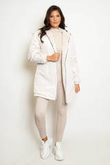 Faux Fur Hooded Reversible Jacket