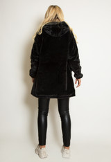 Faux Fur Hooded Reversible Jacket