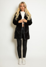 Faux Fur Hooded Reversible Jacket