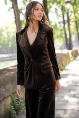 One Button Velvet Blazer And Trouser Set One Button Velvet Blazer And Trouser Set