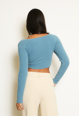 Cross Over Fluffy Knit Jumper