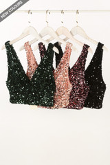 Sequin Plunge Bralet