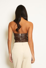 PU Corset Bandeau Top