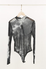 Tie Dye Print Long Sleeve Bodysuit