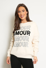 Amour Embellished Fine Knit Jumper