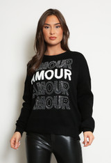 Amour Embellished Fine Knit Jumper